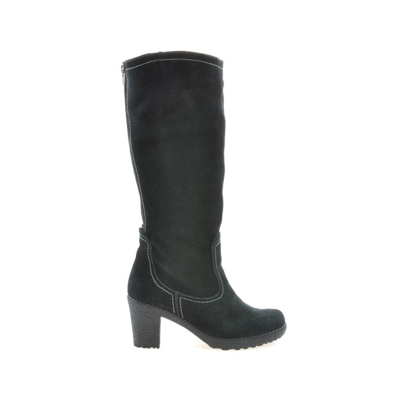 Damenstiefel 3258 schwarz Velours