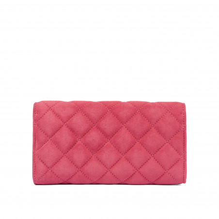 Damentasche Schultertasche 048g Veloursleder Barbie Rosa