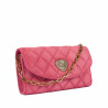 Damentasche Schultertasche 048g Veloursleder Barbie Rosa