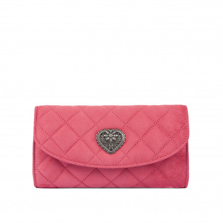 Damentasche Schultertasche 048g 01 Camoscio Barbie-Rosa