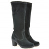 Damenstiefel 3258 schwarz Velours