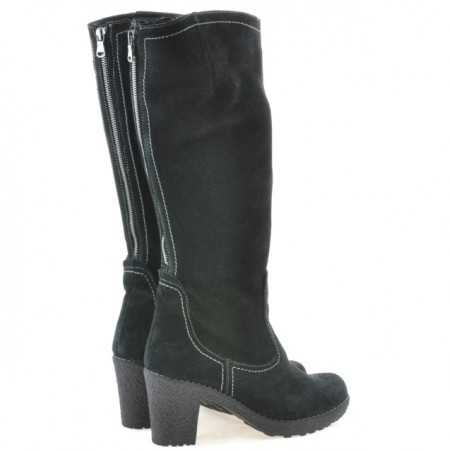 Damenstiefel 3258 schwarz Velours
