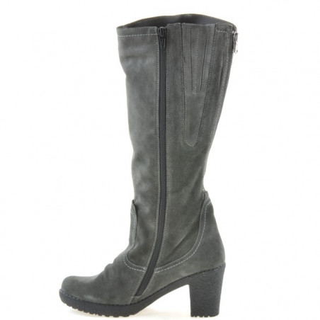 Damenstiefel 3258 Anthrazit Velours