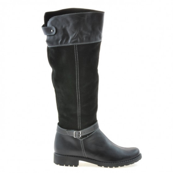 Damenstiefel 3225 schwarz kombiniert Damenstiefel 3225 schwarz kombiniert