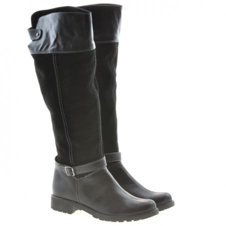 Damenstiefel 3225 schwarz kombiniert