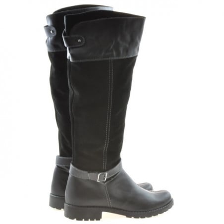 Damenstiefel 3225 schwarz kombiniert