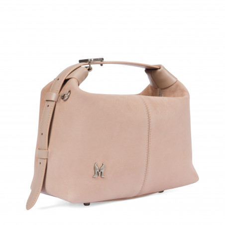 Handtasche Damen 037-1g 01 Wildleder Nude