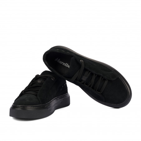 Herrensportschuhe 9004 schwarz kombiniert