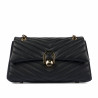 Damentasche Schultertasche 052g schwarz