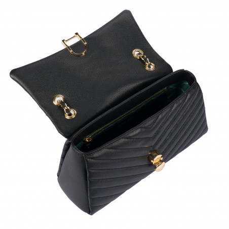 Damentasche Schultertasche 052g schwarz
