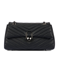 Damenschultertasche 052g 01 schwarz