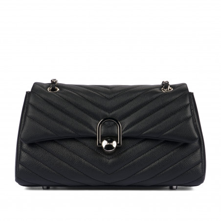 Damenschultertasche 052g 01 schwarz