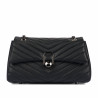 Damenschultertasche 052g 01 schwarz