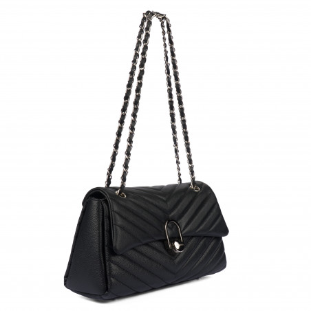 Damenschultertasche 052g 01 schwarz