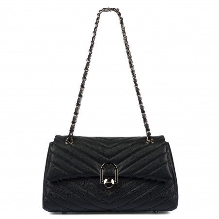 Damenschultertasche 052g 01 schwarz