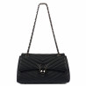Damenschultertasche 052g 01 schwarz