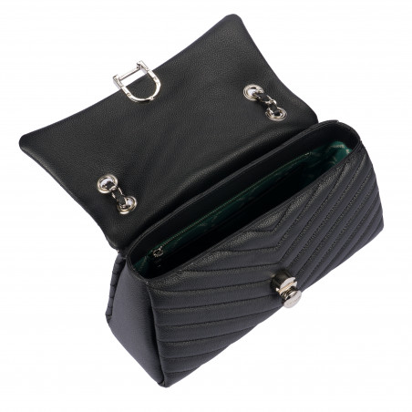 Damenschultertasche 052g 01 schwarz