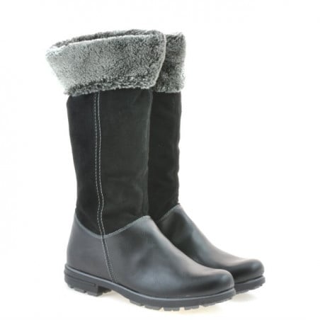 Damenstiefel 3224 schwarz kombiniert