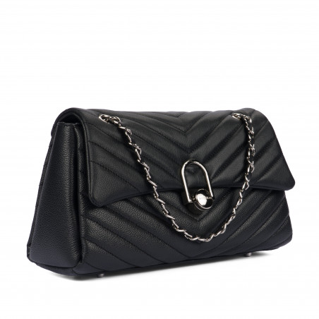 Damenschultertasche 052g 01 schwarz