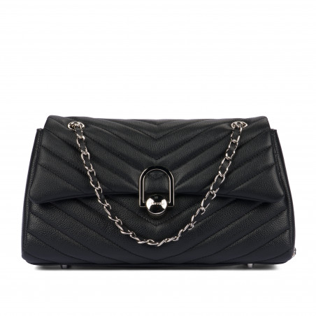Damenschultertasche 052g 01 schwarz