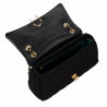Damentasche Schultertasche 052g schwarzes Wildleder