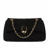 Damentasche Schultertasche 052g schwarzes Wildleder