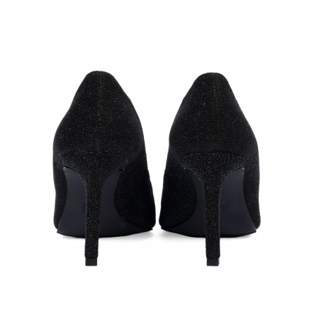 Elegante Damenschuhe 1366 in Schwarz Velours Perlmutt