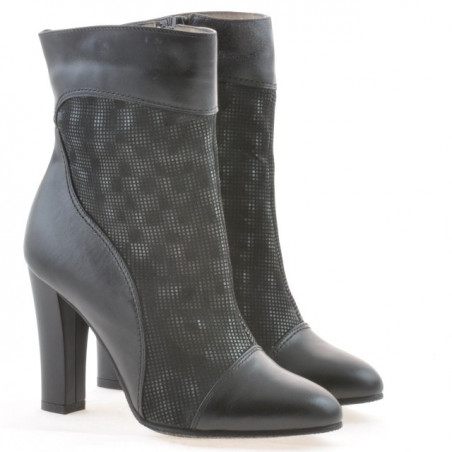 Damenstiefel 1146 schwarz+schwarz perlmutt