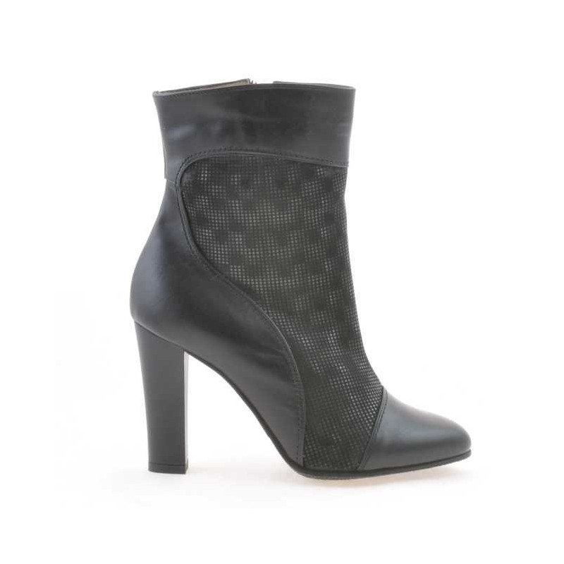 Damenstiefel 1146 schwarz+schwarz perlmutt
