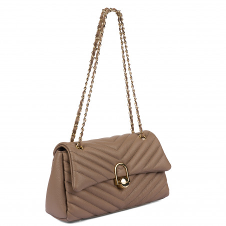 Damentasche Schultertasche 052g Cappuccino