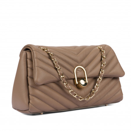 Damentasche Schultertasche 052g Cappuccino