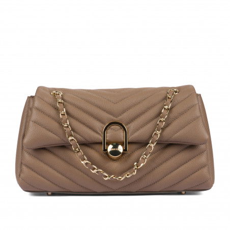 Damentasche Schultertasche 052g Cappuccino