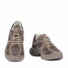 Damen-Sportschuhe 6102 Sand Velours kombiniert