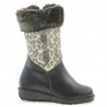 Kleine Kinderstiefel 24c schwarz+tigris