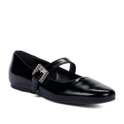 Damen-Ballerinas 1319 Lack Schwarz