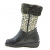 Kleine Kinderstiefel 24c schwarz+tigris