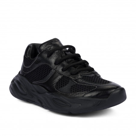 Kinder Schuhe 2034 schwarz kombiniert