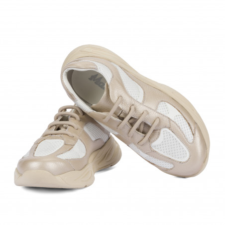 Kinderschuhe 2034 beige kombiniert