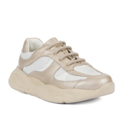 Kinderschuhe 2034 beige kombiniert
