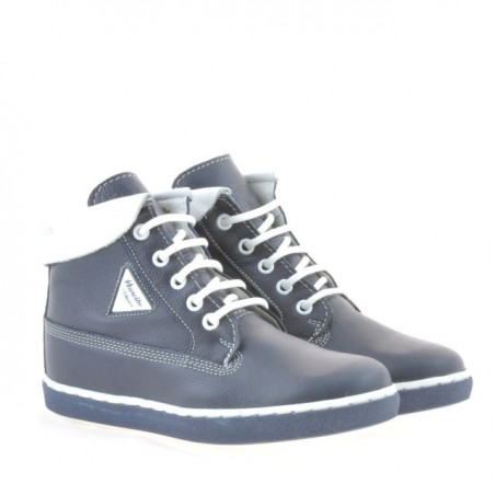 Kinderstiefel 3206 indigo+weiß