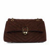 Damen Umhängetasche 052g Wildleder Kaffee