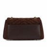Damen Umhängetasche 052g Wildleder Kaffee