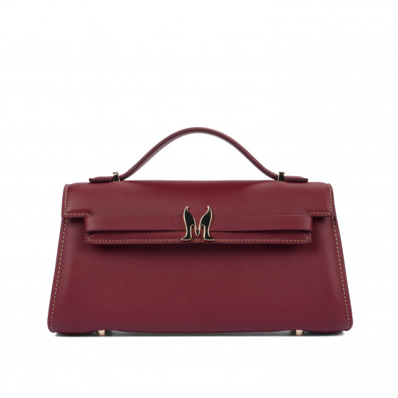 Damentasche Schultertasche 041g weinrot