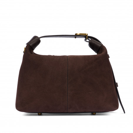 Damentasche Handtasche 037-1g Wildleder Kaffeebohnen