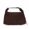 Damentasche Handtasche 037-1g Wildleder Kaffeebohnen