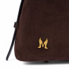 Damentasche Handtasche 037-1g Wildleder Kaffeebohnen