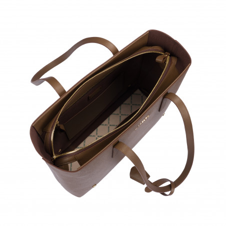 Damen-Umhängetasche 034g braun Kaviar