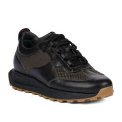 Herrensportschuhe 9005 Kaffee kombiniert
