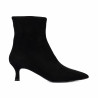 Damenstiefeletten mit Absatz 1416 schwarz Velours