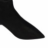 Damenstiefeletten mit Absatz 1416 schwarz Velours